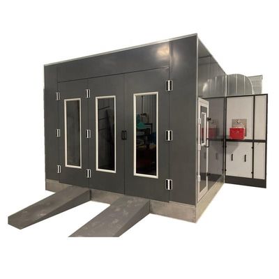 Professional Spray Booth with Downdraft Airflow Heated Baking Cycle and Shadow Free LED Lighting for Automotive Refinishing