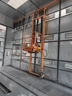 3-Axis Pneumatic Personnel Lift Platform Wall-Mounted for Painting Large Commercial Vehicles
