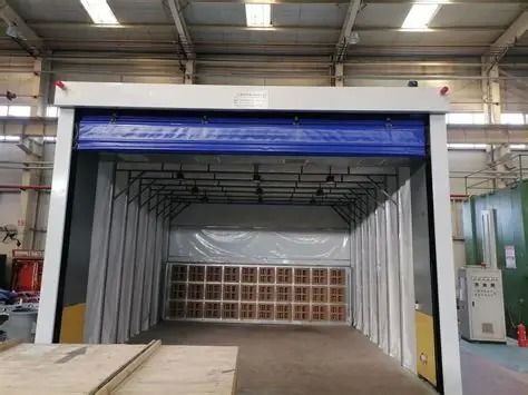Industrial high-efficiency telescopic mobile spray paint booth and telescopic tent