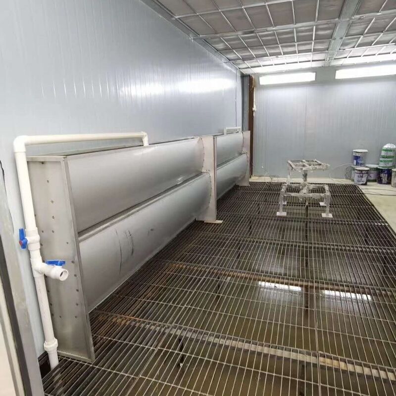 Industrial Water Curtain Spray Booth System Advanced Overspray Containment