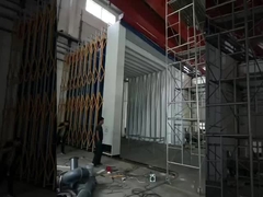 मोबाइल रिट्रेक्टेबल टेलीस्कोपिक स्प्रे बूथ कार पेंटिंग रूम इलेक्ट्रिक हीटिंग के साथ पेंट